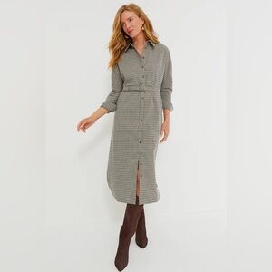 Tuckernuck | NEW Sycamore Check Belted Vera Long Sleeve Maxi Dress Size L